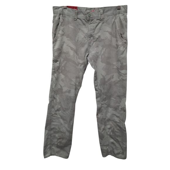 Jordan Craig Cargo Pants Men 36 (35x32)* Camo Green Cotton Relaxed Straight Leg - Picture 1 of 10